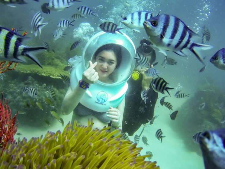 Trải nghiệm đi bộ dưới đáy biển lặn ngắm san hô ở Phú Quốc
